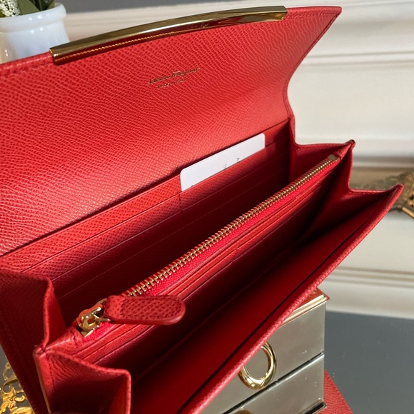 Salvatore Ferragamo Icona Clip Continental Wallet in Arid Coral - Picture 6 of 13